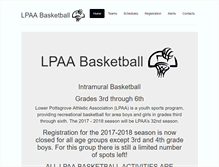 Tablet Screenshot of lpaabasketball.com